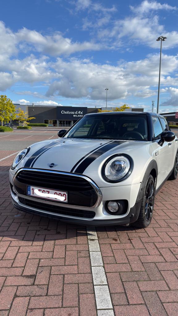 Mini cooper Clubman 05/2019 Benzine,zilver,leder,full option, Autos, Cuir, Achat, Clubman, Apple Carplay