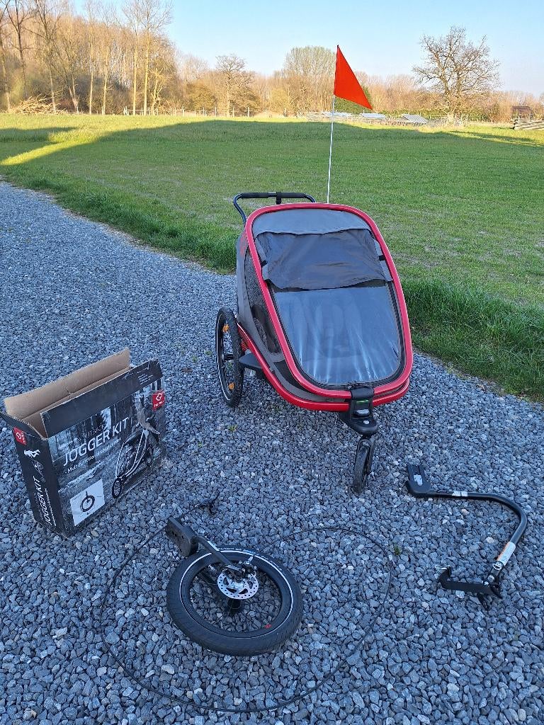 Hamax fietskar voor 2 kinderen, Ophalen, Opvouwbaar, Zo goed als nieuw, Kinderkar