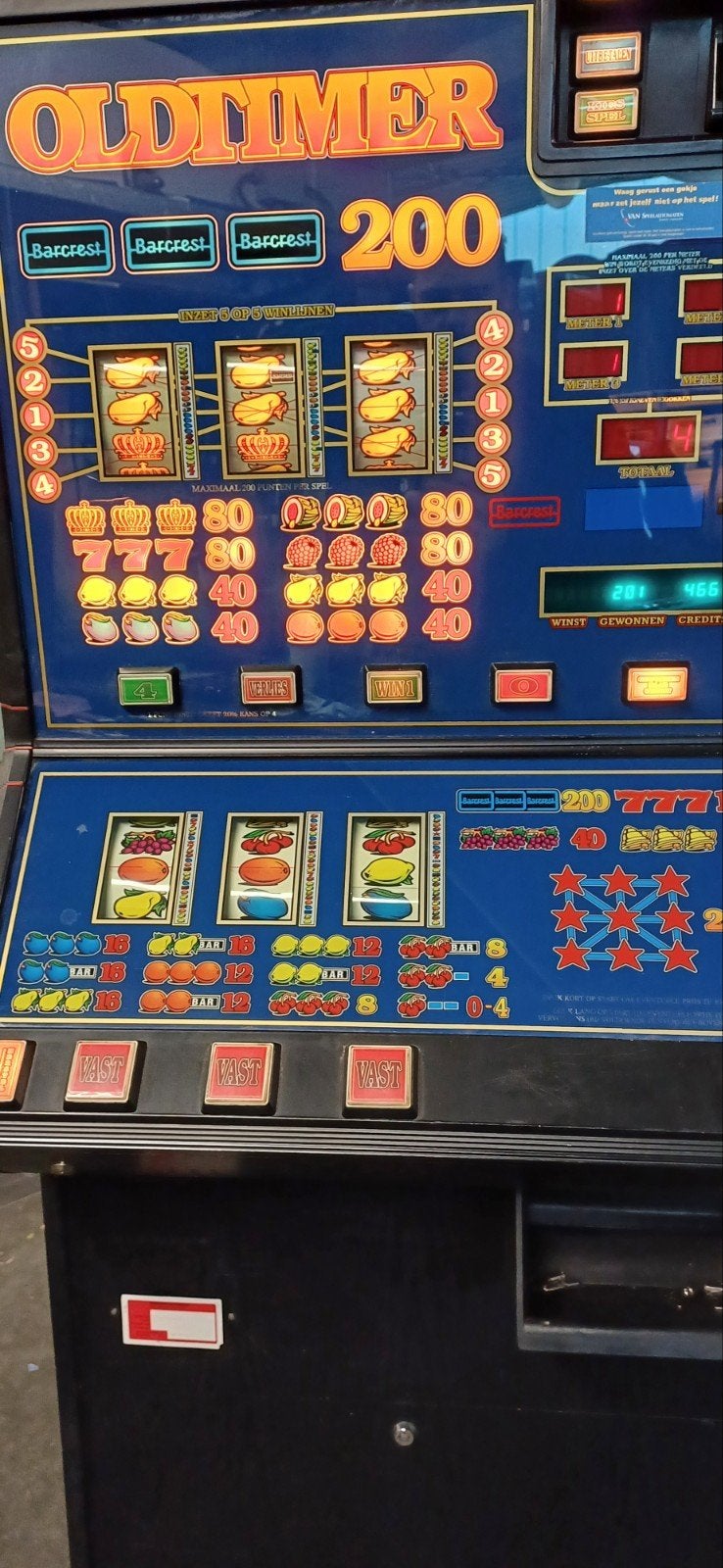 OLDTIMER 200 gokkast jaren 90, Verzamelen, Euro, Ophalen