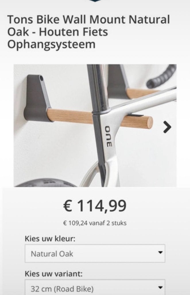 Tons houten fiets ophangsysteem, Ophalen, Nieuw