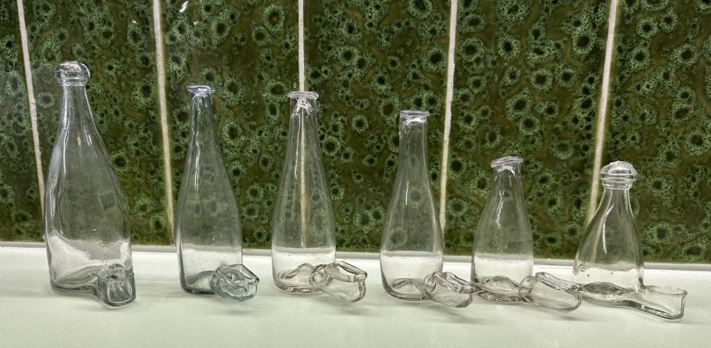 6 anciennes fontaines en verre, Animaux & Accessoires, Enlèvement ou Envoi