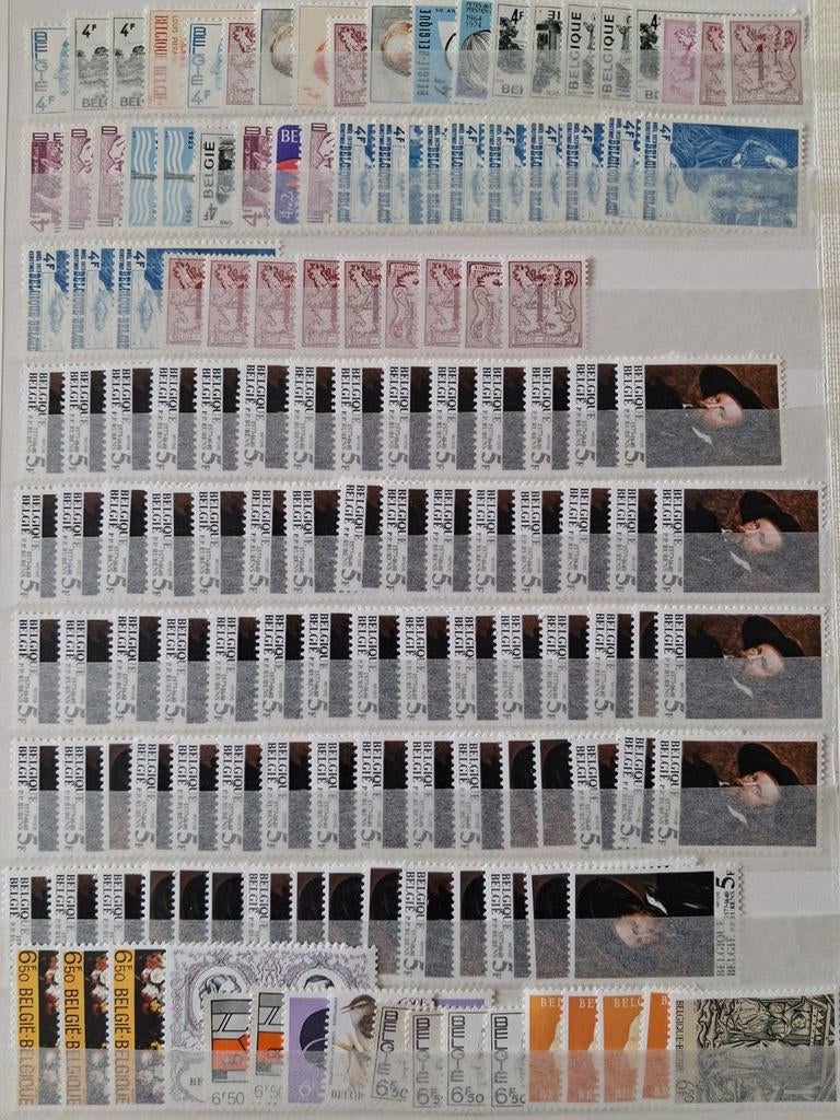Timbres-poste + BL en francs Belges 39000Bfr/96,67€ -80% (2), Sans timbre, Neuf, Non oblitéré, Art