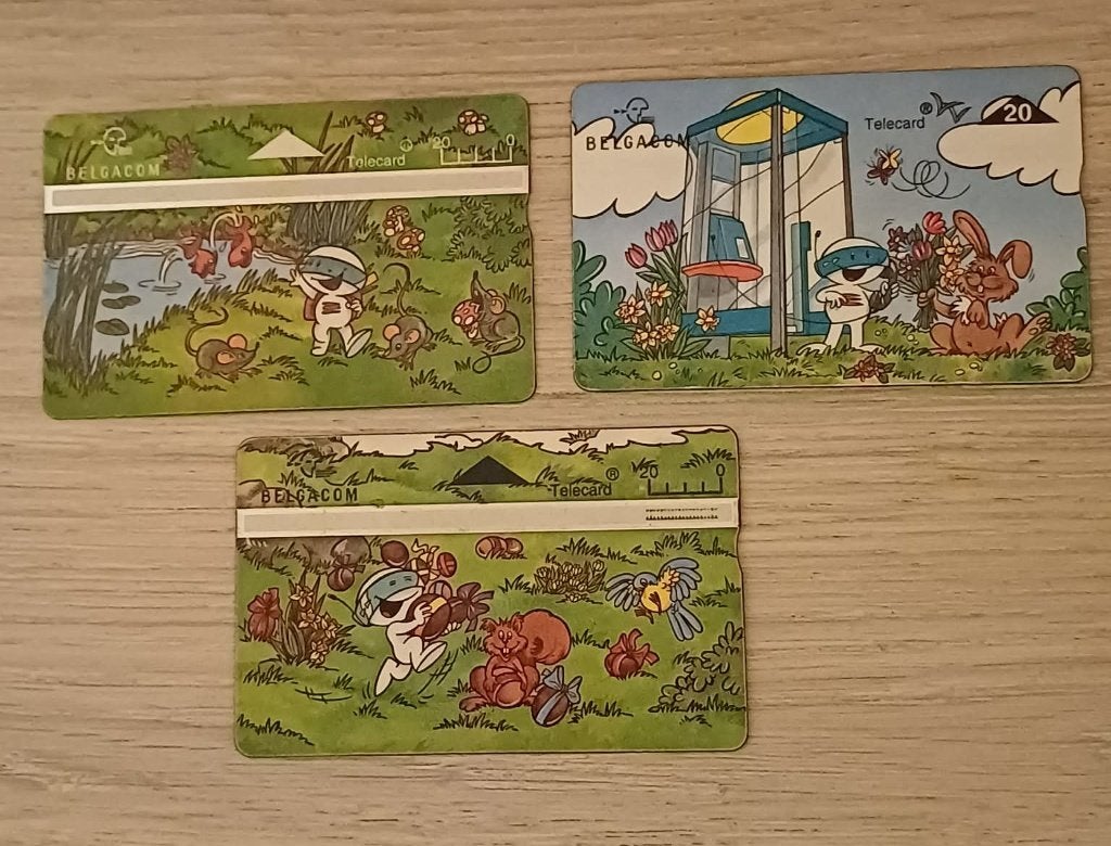 Lot de 3 télécartes Belgacom vintage  Collection « Digit », Collections, Cartes de téléphone, Envoi