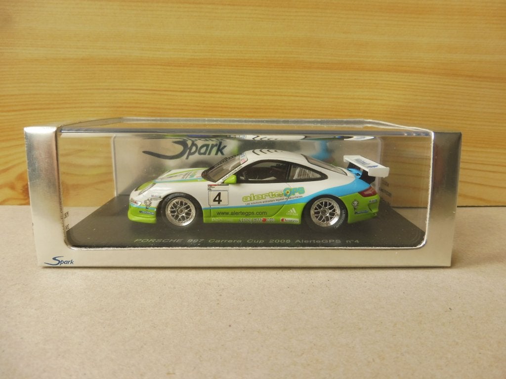 1:43 Spark MX012 Porsche 911 997 #4 Carrera Cup 2008, Enlèvement ou Envoi, Comme neuf, Voiture, Autres marques