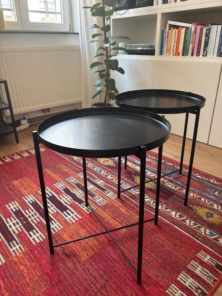 2 tables Ikea Gladom, Rond, Moins de 55 cm, Enlèvement, 45 à 60 cm