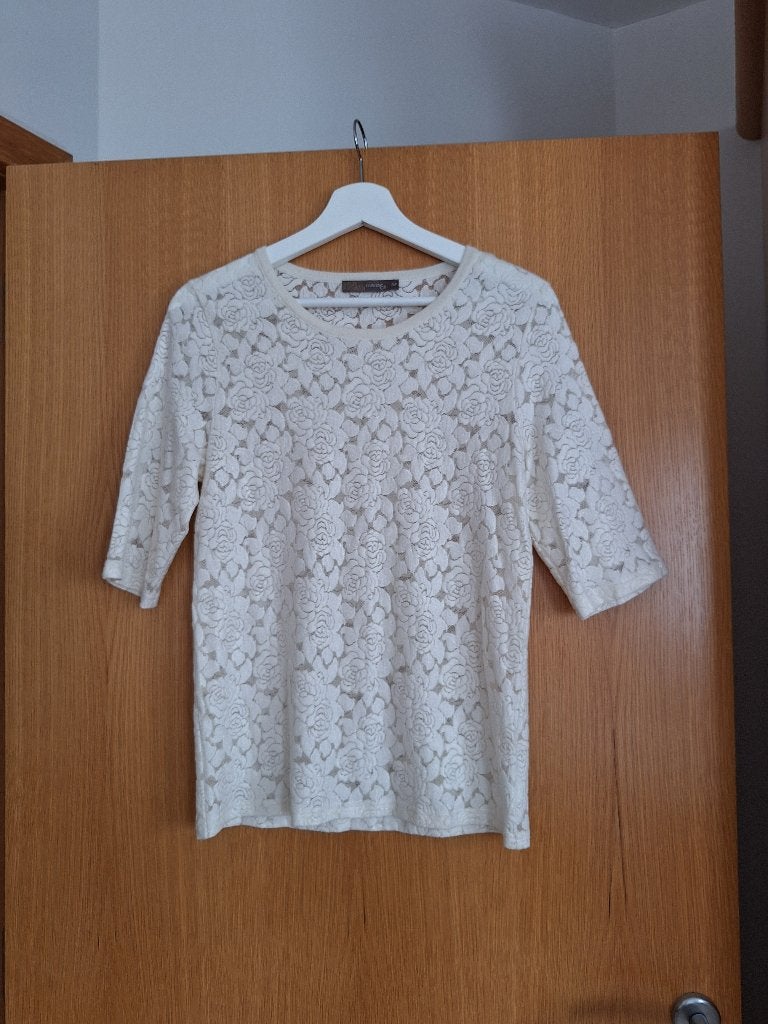 Ecru shirt Comme ça (maat 38), Manches courtes, Taille 38/40 (M), Enlèvement ou Envoi, Blanc