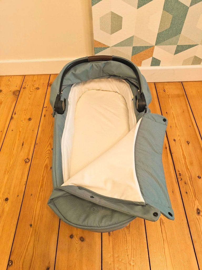 Cybex Balios Stormy Blue hoogwerker, Zo goed als nieuw, Combiwagen, Met reiswieg, Ophalen