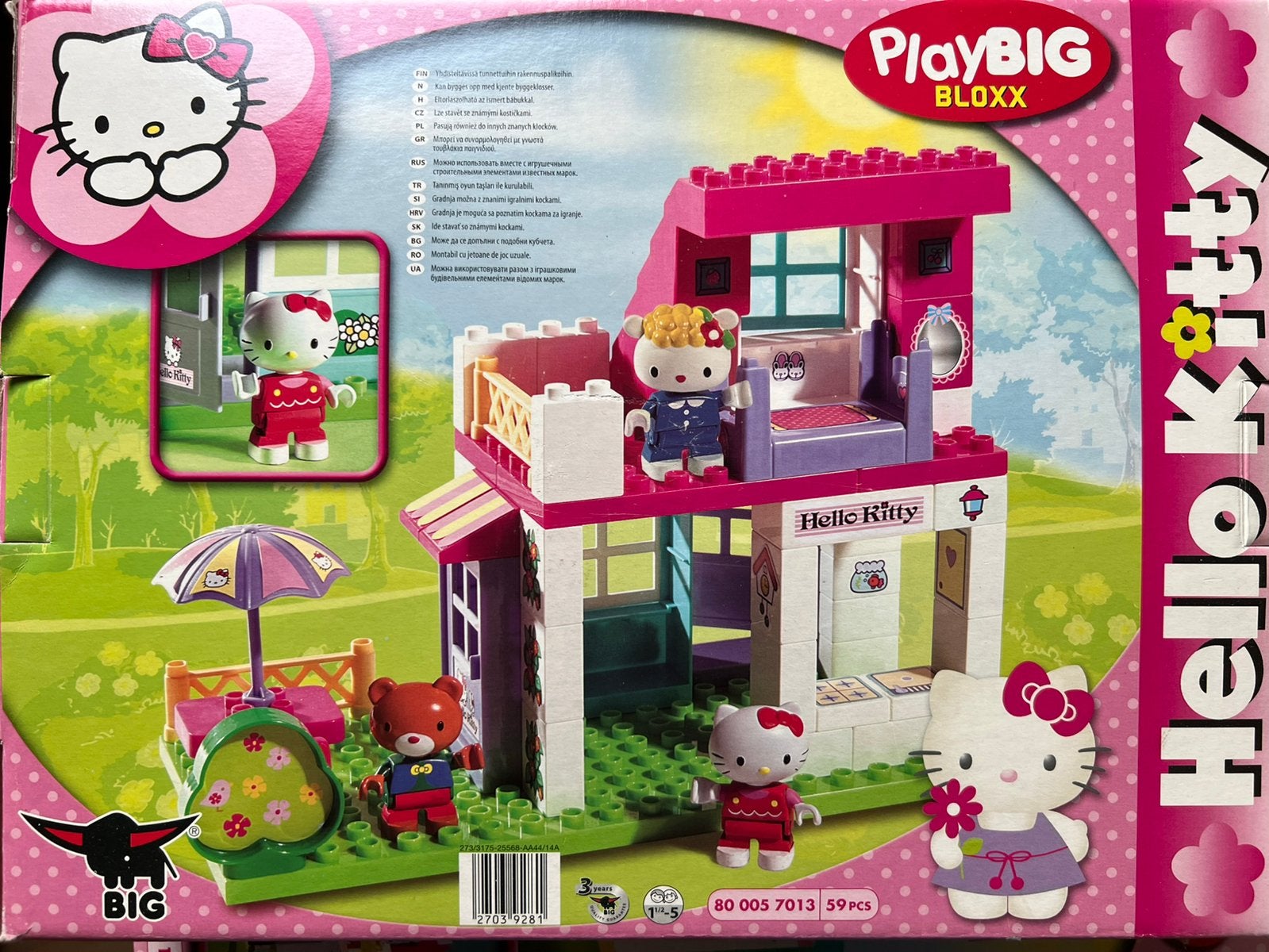 Play Big Bloxx Hello Kitty klein huisje, Kinderen en Baby's, Ophalen, Zo goed als nieuw