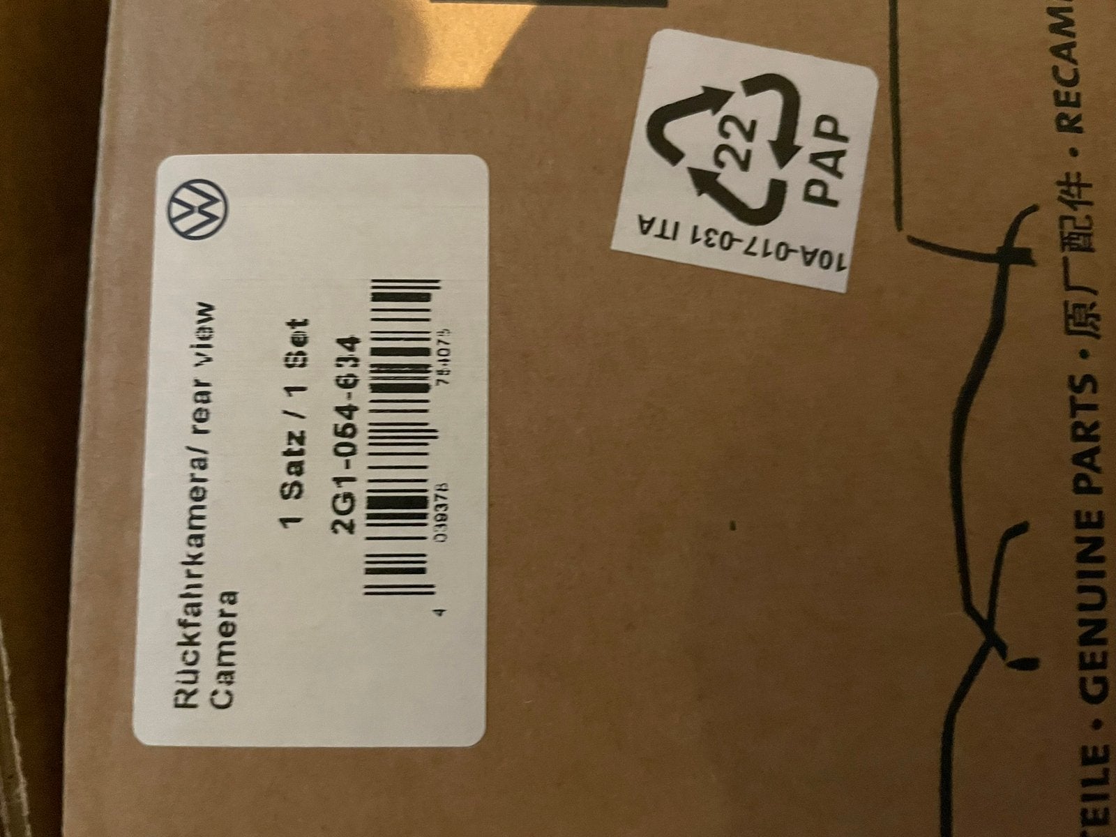 Caméra de recul VW, Enlèvement, Comme neuf