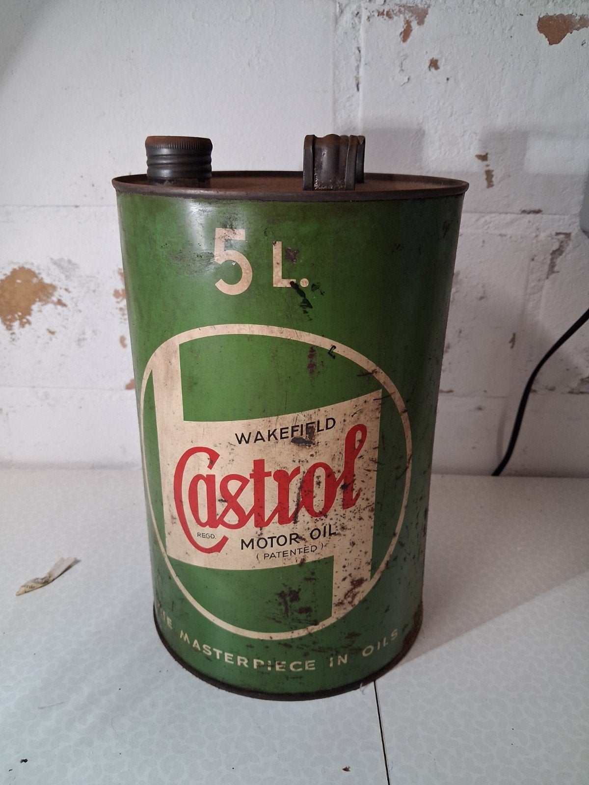 motorolie blik castrol wakefield 5 liter, Verzamelen, Ophalen of Verzenden