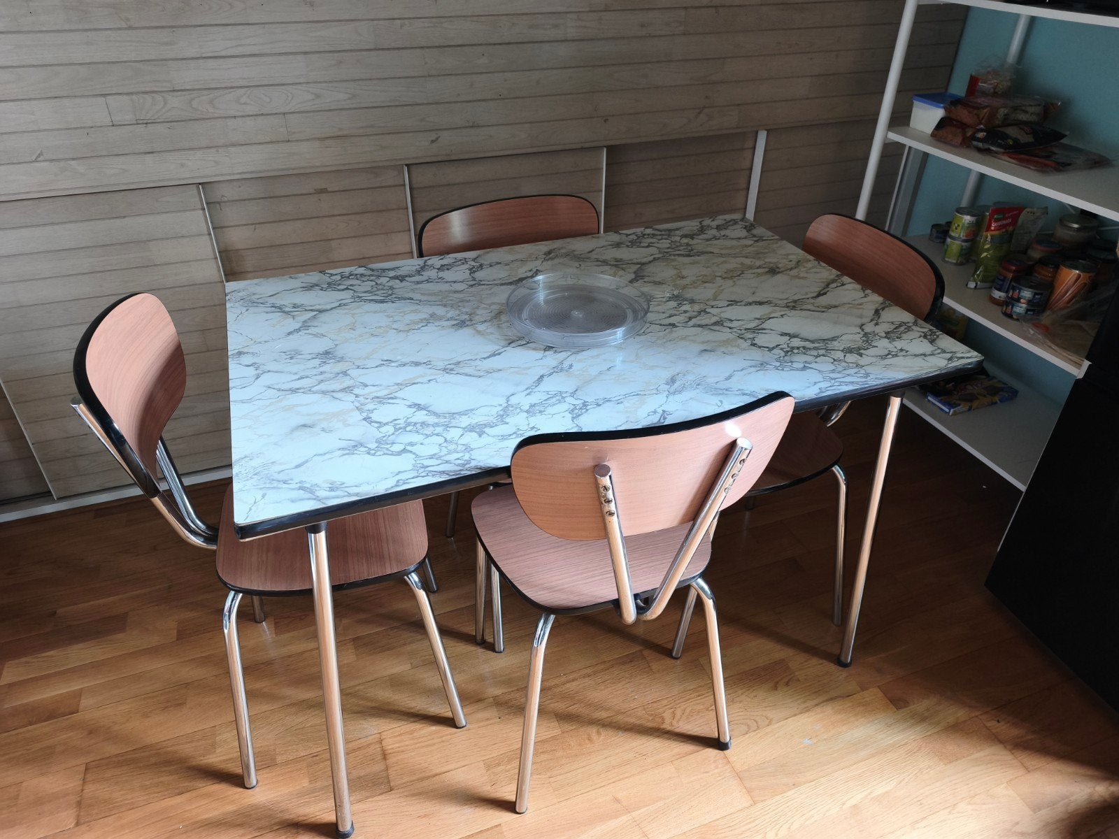 eettafel, Huis en Inrichting, Tafels | Eettafels, Ophalen, Kunststof, Gebruikt, 100 tot 150 cm