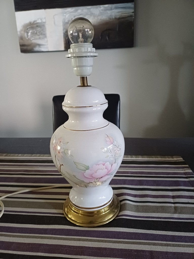 Vintage porseleinen tafellamp (zonder kap), Antiek en Kunst, Ophalen