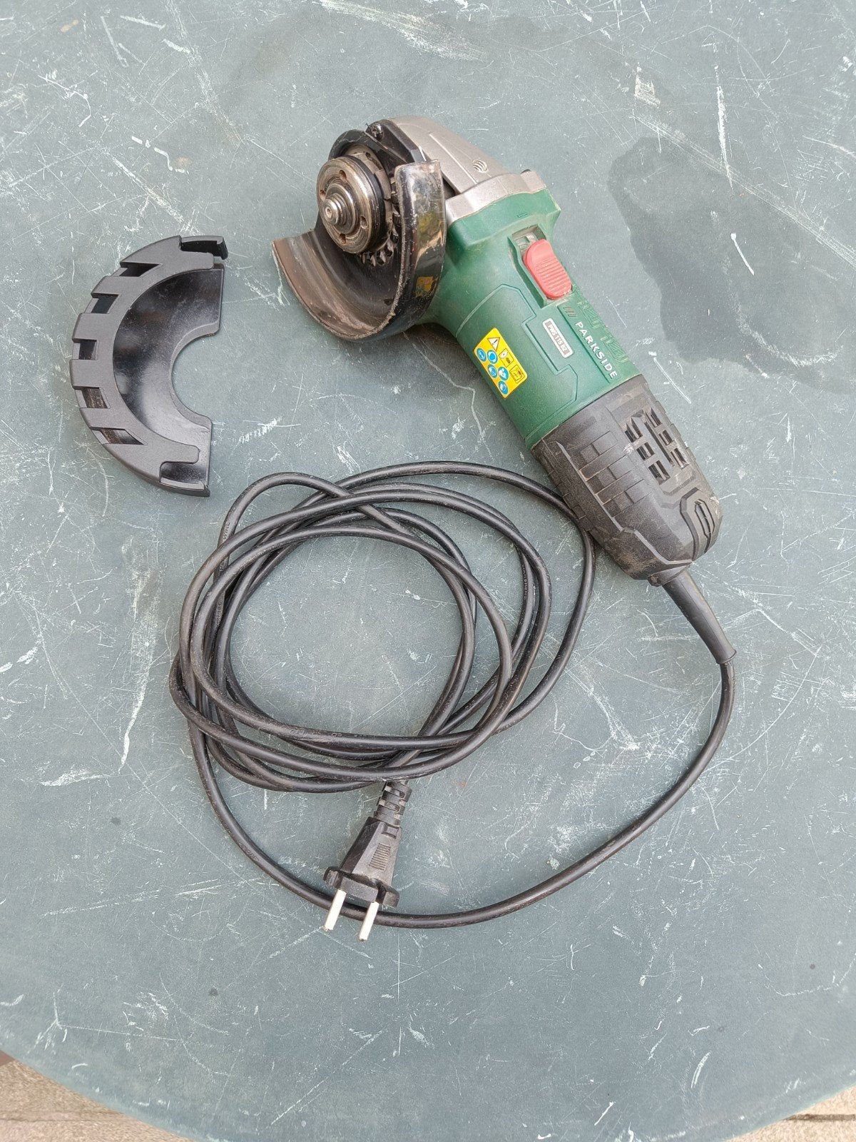 Parkside haakse slijper PWS115, Ophalen, Gebruikt, 700 tot 1000 watt, Haakse handslijpmachine