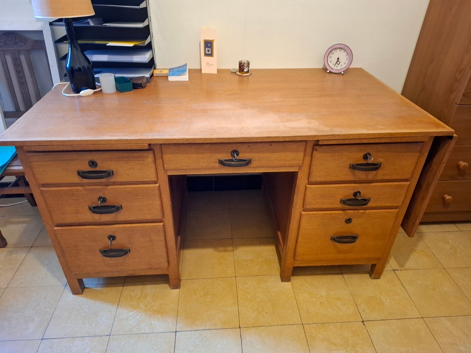 GRAND BUREAU ADMINISTRATIF, Maison & Meubles, Bureaux, Inconnu, Vintage, Inconnu, Enlèvement