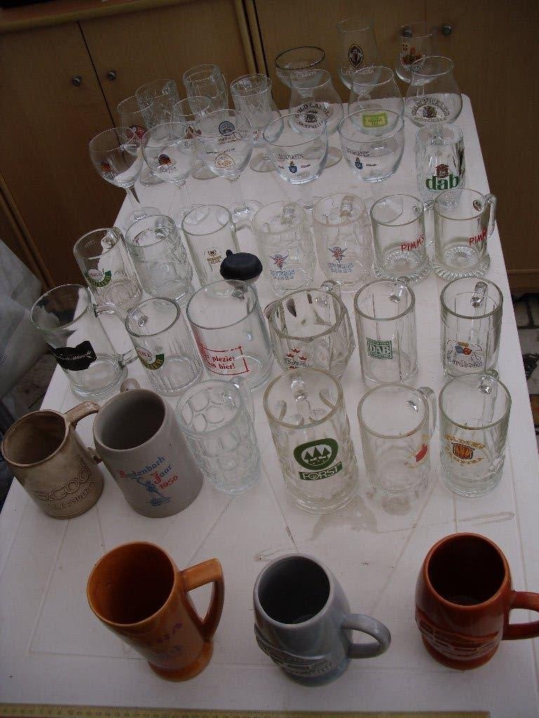 verzameling vintage bierglazen, Ophalen, Nieuw, Bierglas