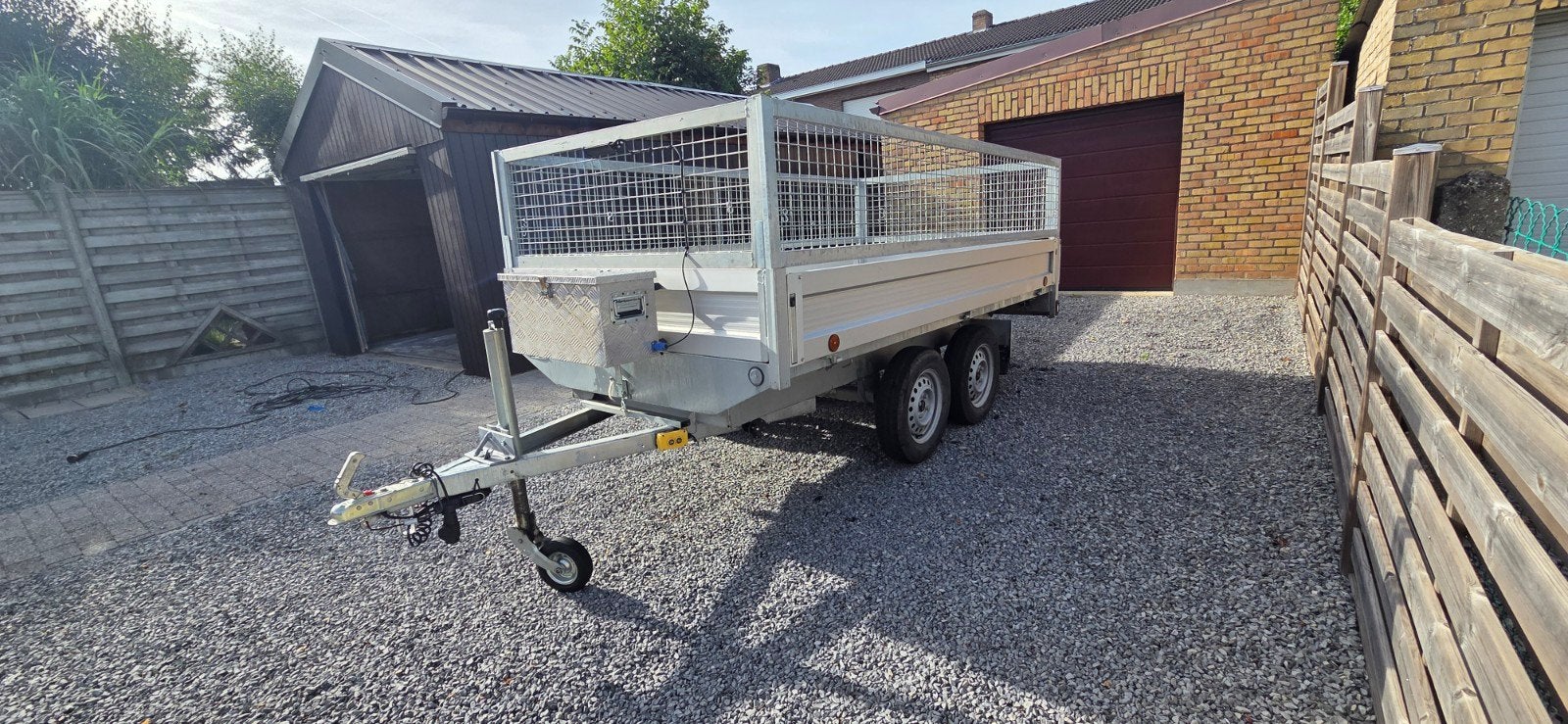 aanhanger dubbelas ongeremd elektrische kipper, Auto diversen, Ophalen