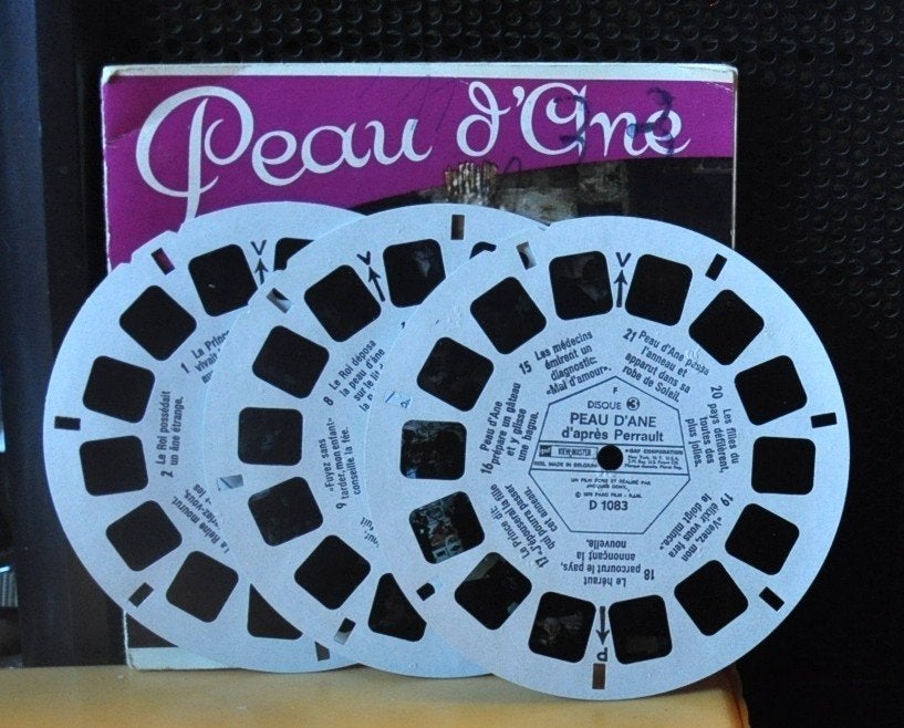 3 disques + livret view master gaf peau d'ane, Verzamelen, 1960 tot 1980, Gebruikt, Foto, Ophalen of Verzenden