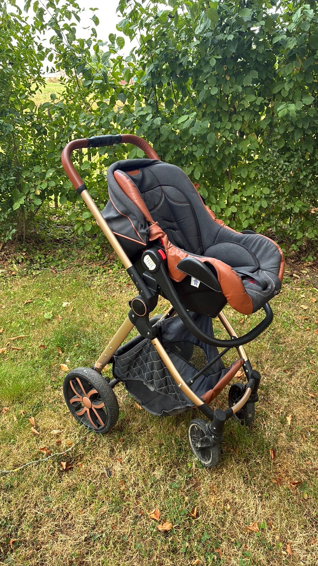 Kinderwagen 3in1 - buggy en autozit- bruin/zwart, Enlèvement, Utilisé, Autres marques