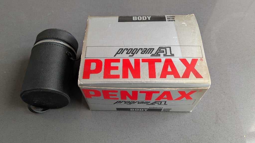 Pentax Program A. boxed met Takumar 28 80 (192), Ophalen of Verzenden, Zo goed als nieuw, Pentax