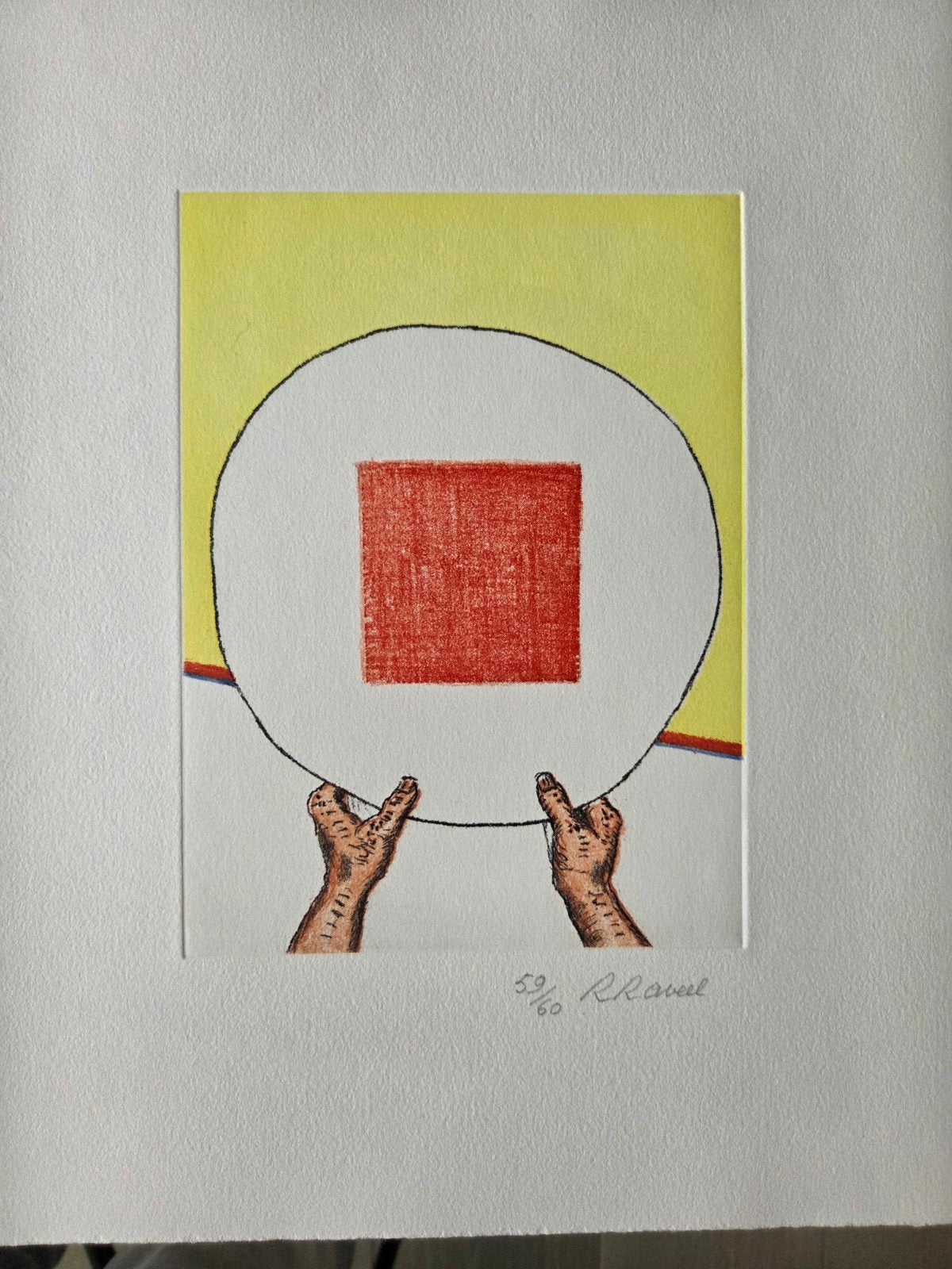Roger Raveel ets, Antiek en Kunst, Kunst | Litho's en Zeefdrukken, Ophalen of Verzenden