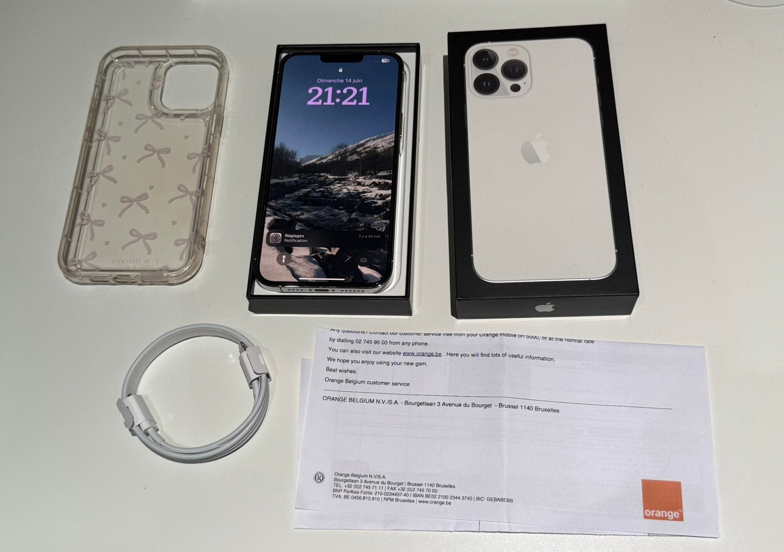 Iphone 13 pro max 256gb blanc, Enlèvement, Comme neuf, IPhone 13, Blanc