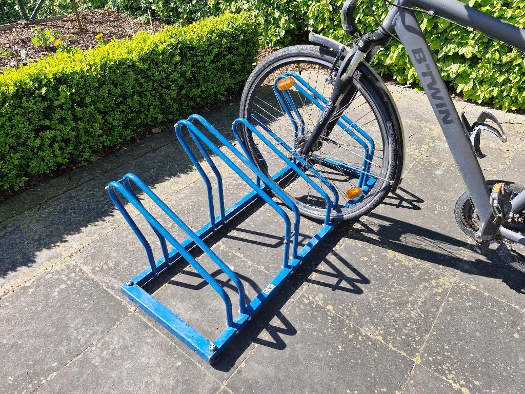 Fietsenrek 4 fietsen Metafox blauw, Ophalen, Zo goed als nieuw