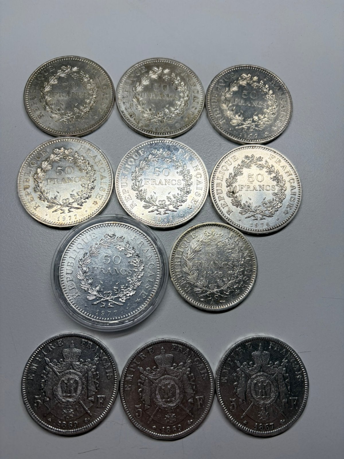 Zilveren munten Frankrijk, Ophalen of Verzenden, Frankrijk, Zilver
