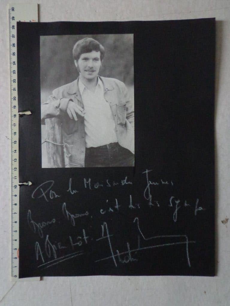 photo, dédicace et signature d'André Brasseur 1967, Collections, Enlèvement ou Envoi, Utilisé, Photo ou Carte, Signé