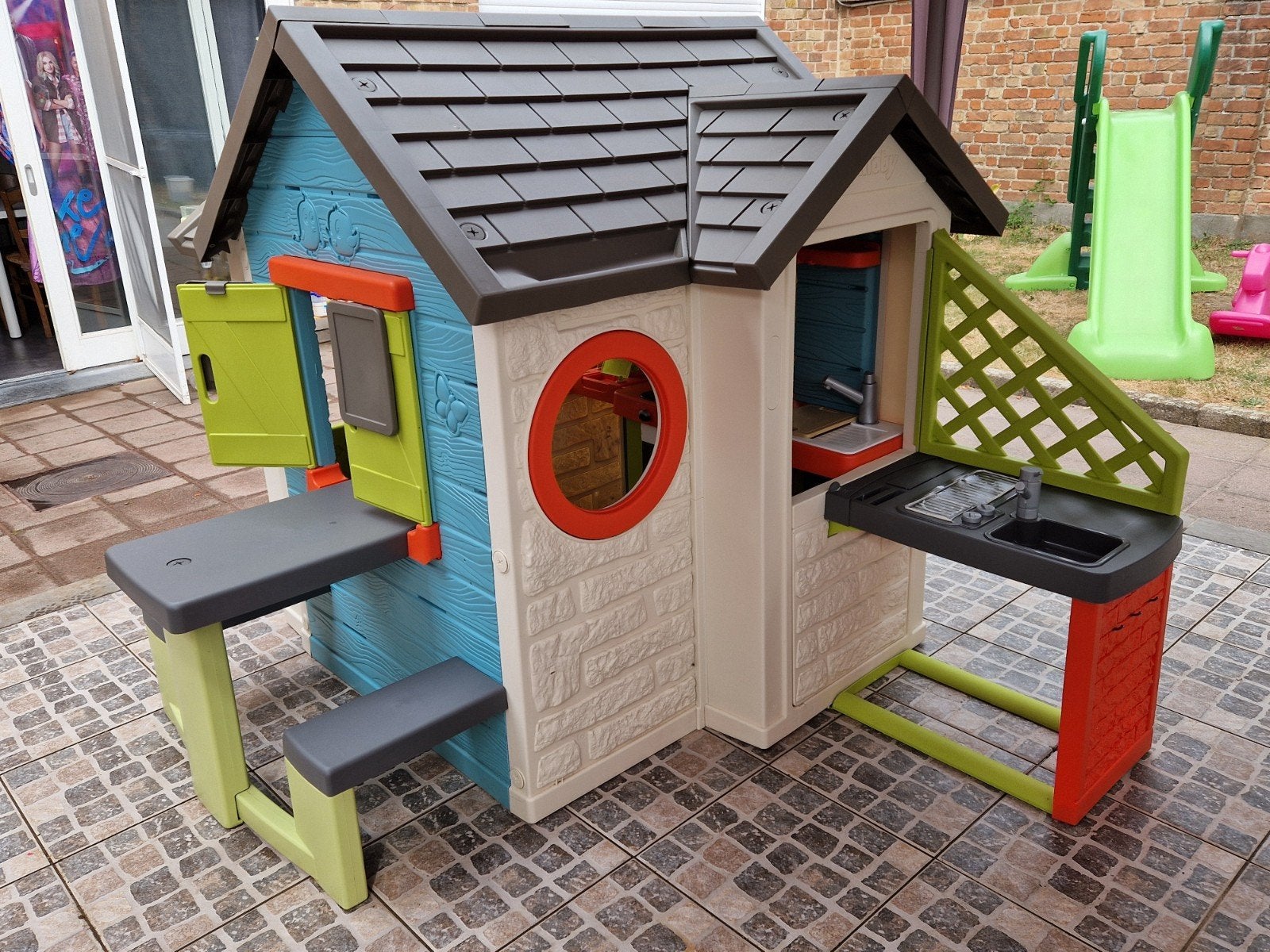 Maison de jeux Smoby Chefs House avec accessoires, Enfants & Bébés, Jouets | Extérieur | Cabanes d'enfant, Comme neuf, Synthétique