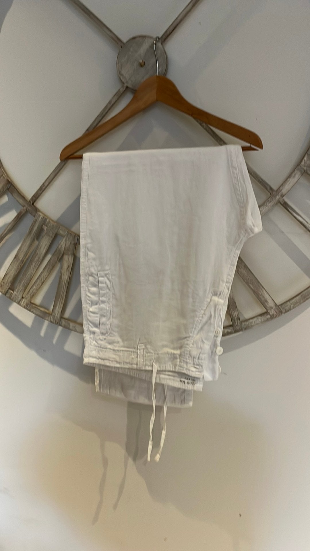Pantalon Lin Blanc, Kleding | Heren, Broeken en Pantalons, Ophalen, Zo goed als nieuw, Wit