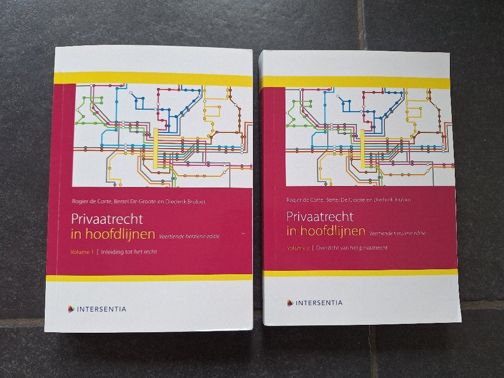 2 boeken Privaatrecht in hoofdlijnen, Boeken, Ophalen of Verzenden, Gelezen, Hoger Onderwijs, Rogier De Corte; Bertel De Groote; Diederik Bruloot