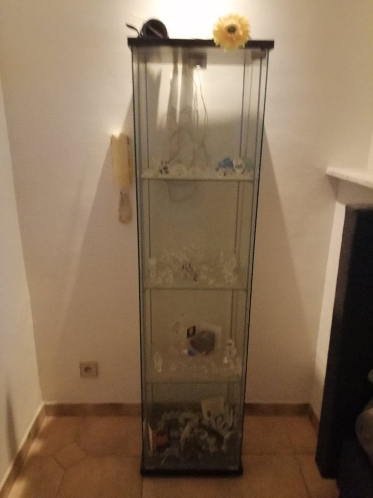 Vitrine kast, Ophalen, Minder dan 50 cm, Minder dan 50 cm, Glas