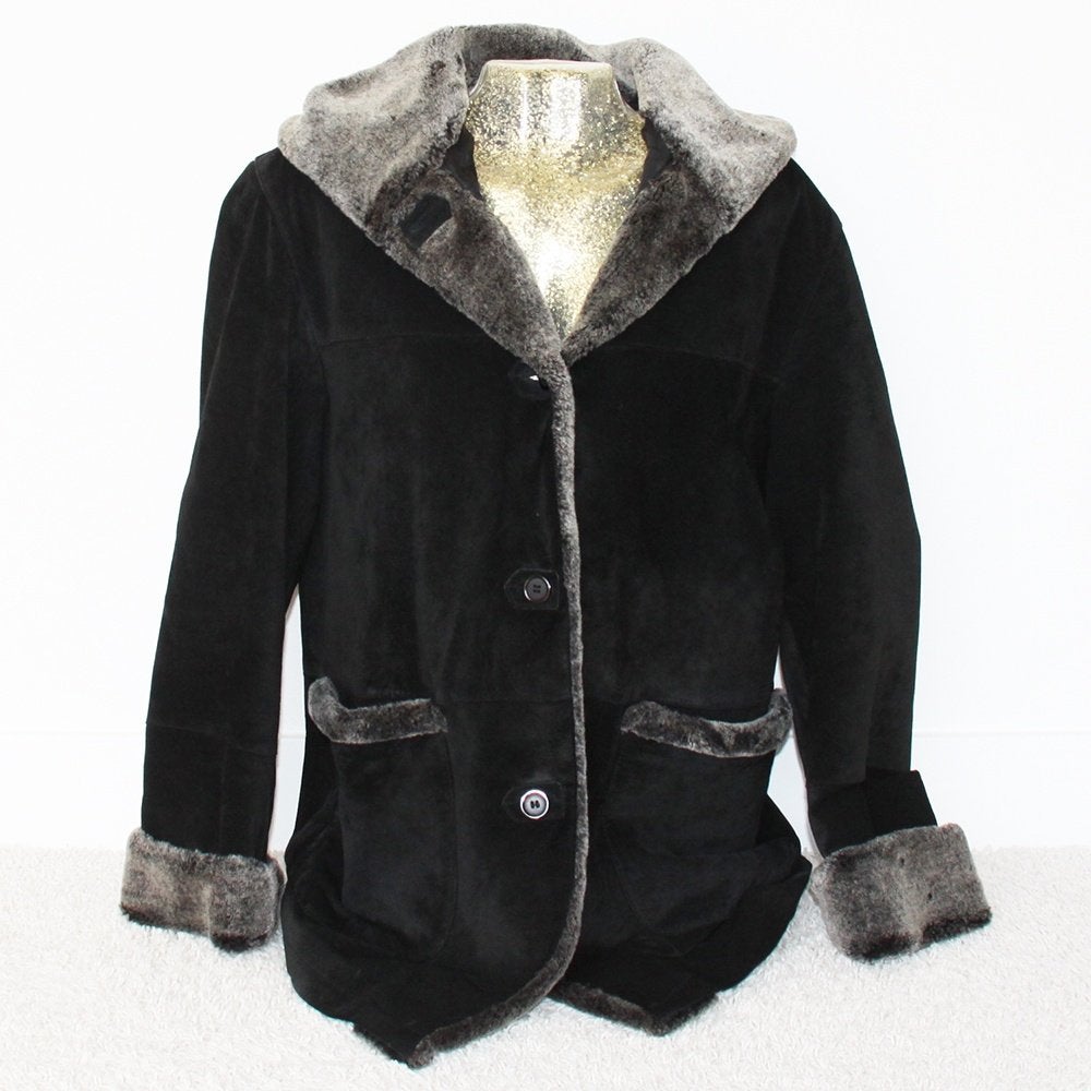 Très belle veste en daim doux pour femmes (taille 38) €70, -, Vêtements | Femmes, ANDERE, Taille 38/40 (M), Comme neuf, Noir