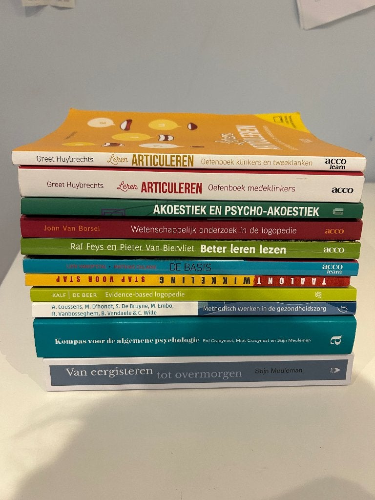 Schoolboeken logopedie eerste jaar - SEM 1 - Vives, Ophalen of Verzenden, Zo goed als nieuw, Hoger Onderwijs