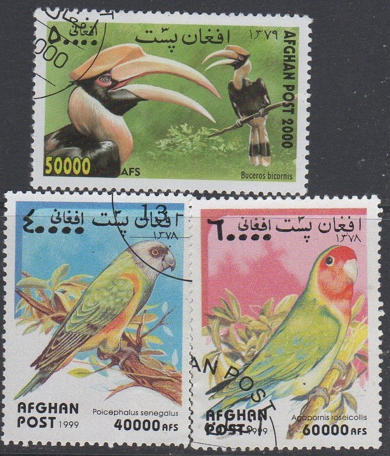 Afghanistan - Vogels, Verzenden, Gestempeld