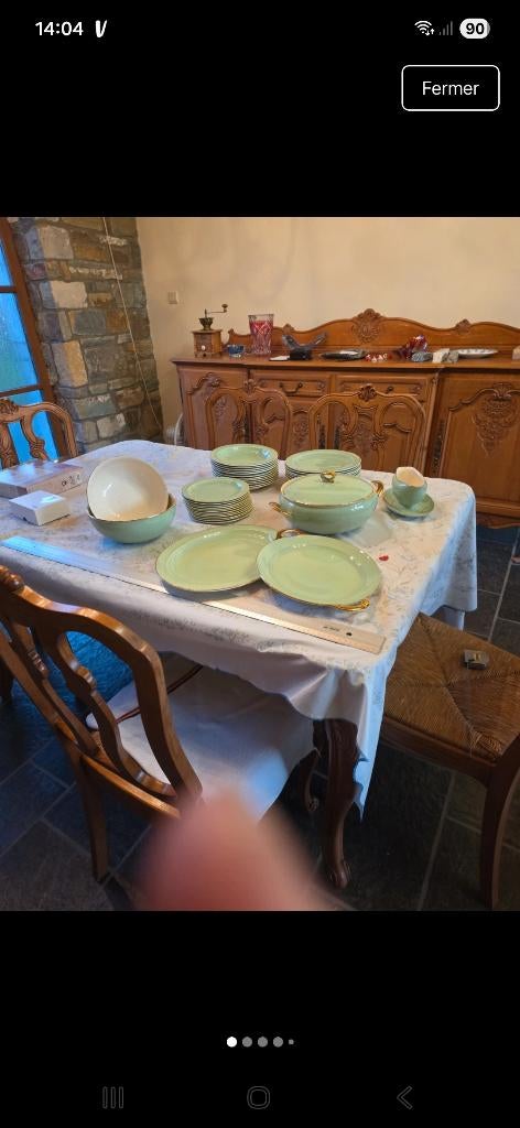 Vintage dinerset, Ophalen