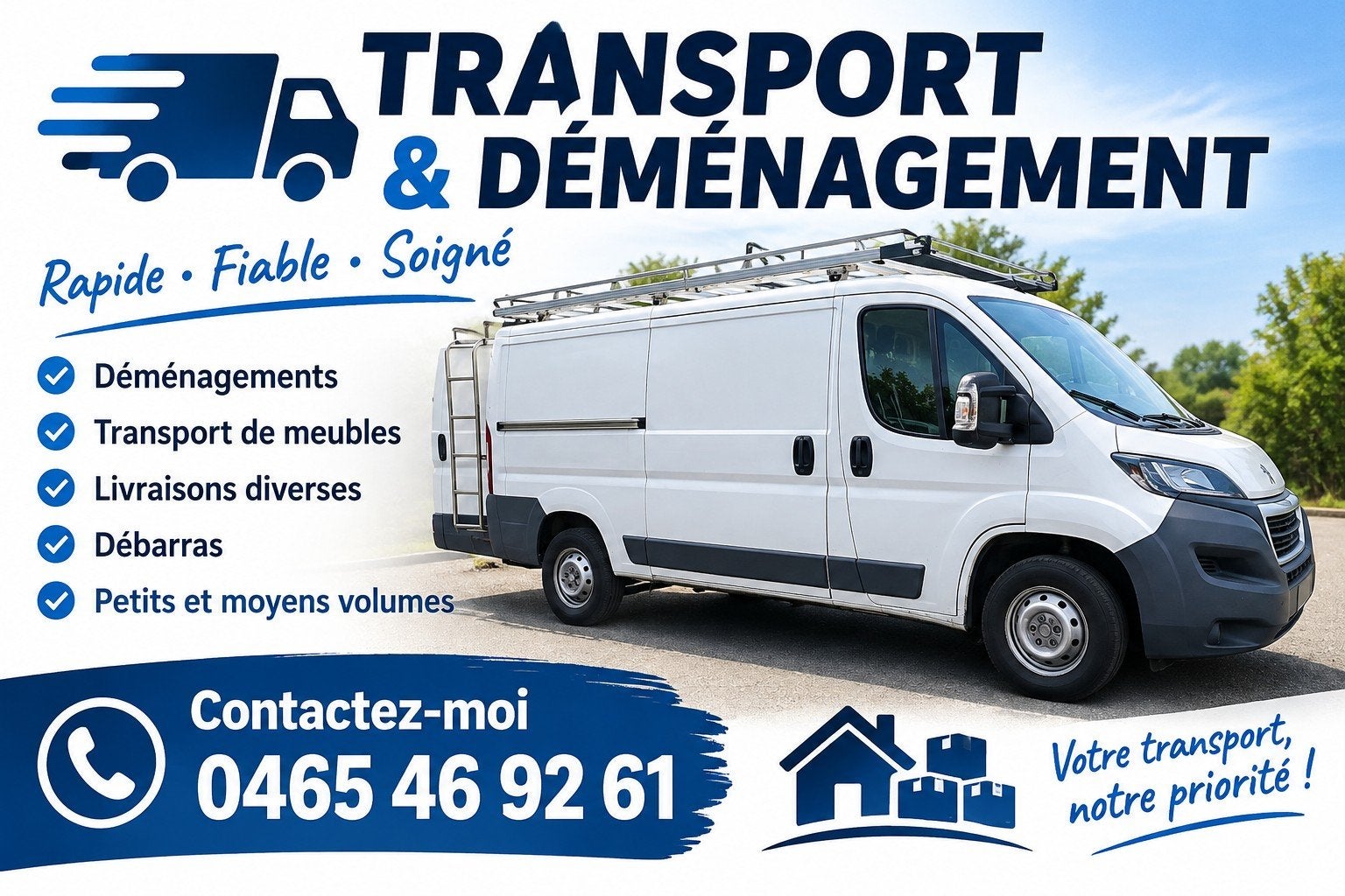 camionette de déménagement et transport