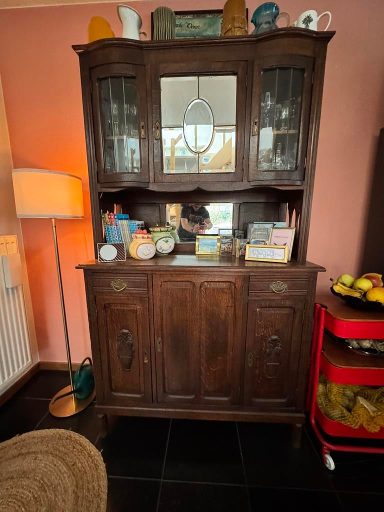 Buffetkast - Hout, Huis en Inrichting, Kasten | Buffetkasten, Ophalen, Gebruikt, 200 cm of meer, Rustiek