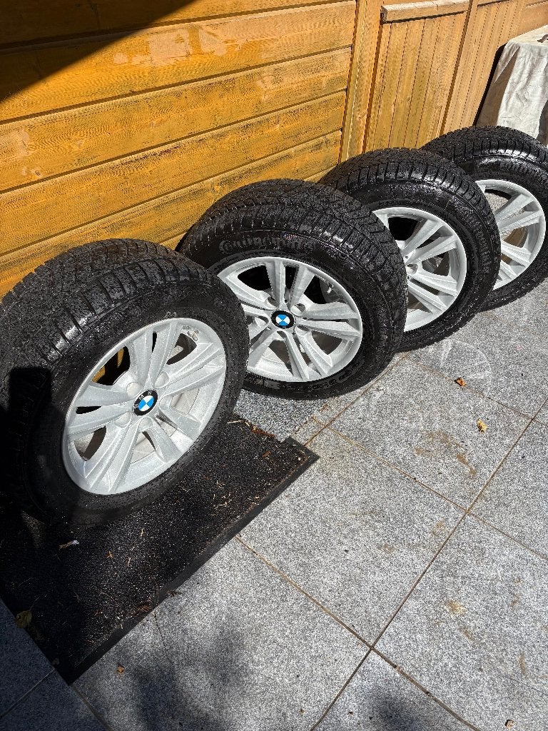 Complete BMW winterset 16" - Continental 225/55 R16 - € 200, Autos : Pièces & Accessoires, Neuf, Pneus et Jantes, Pneus hiver
