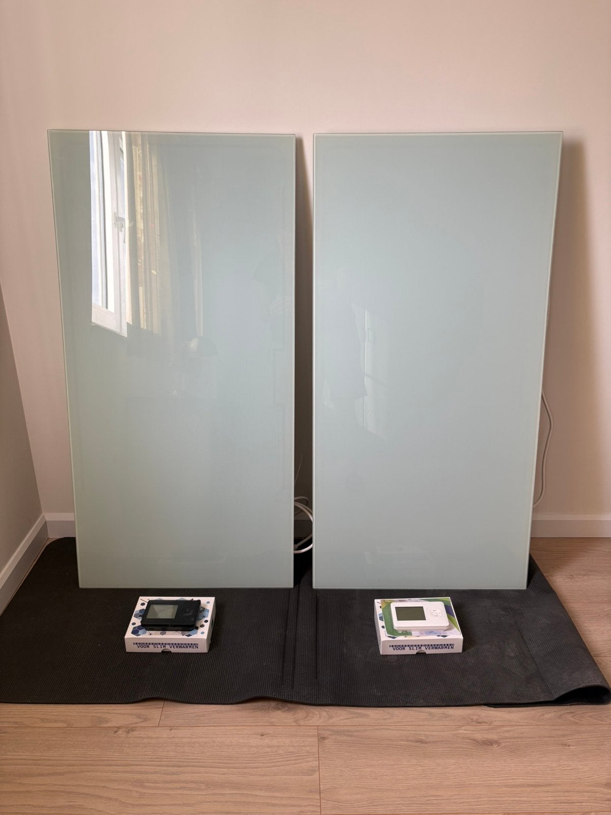 2x Infraroodpanelen (60 x 120 cm) – 1000 W met Thermostaat, Ophalen, 30 tot 80 cm, Overige typen, Zo goed als nieuw