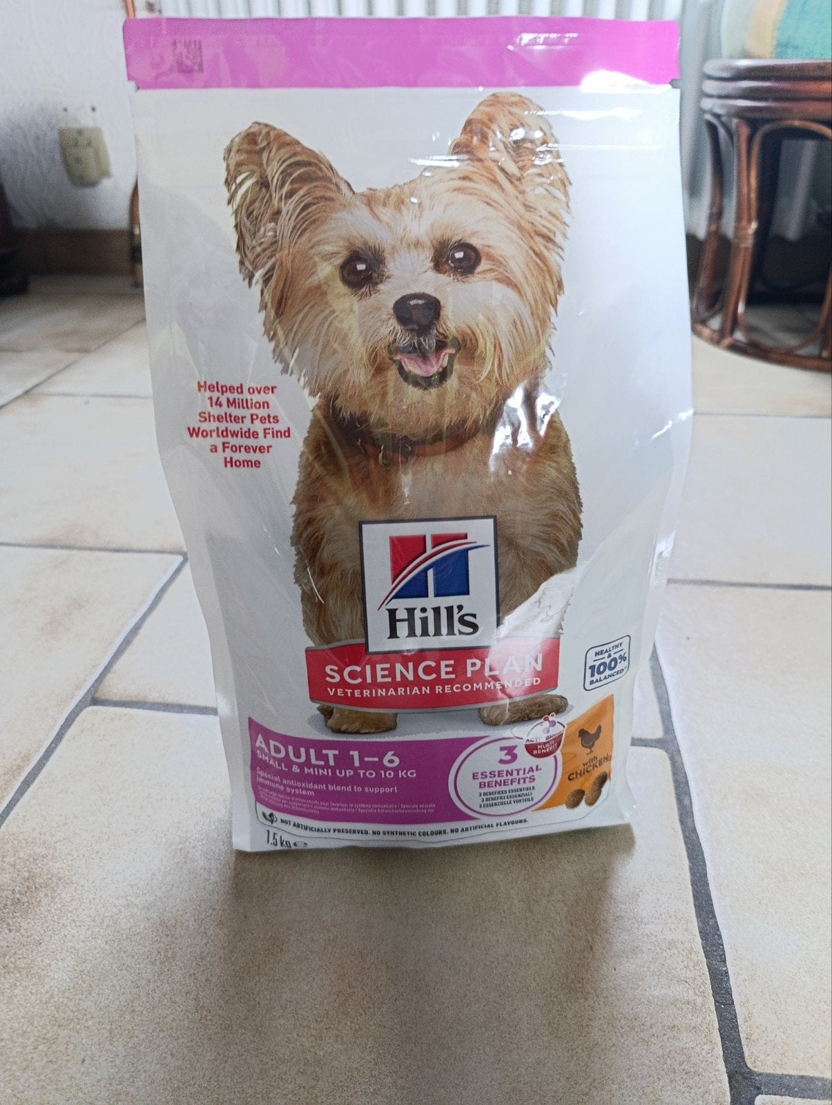 croquettes hill's pour petit chien adulte, au poulet, Enlèvement, Chien