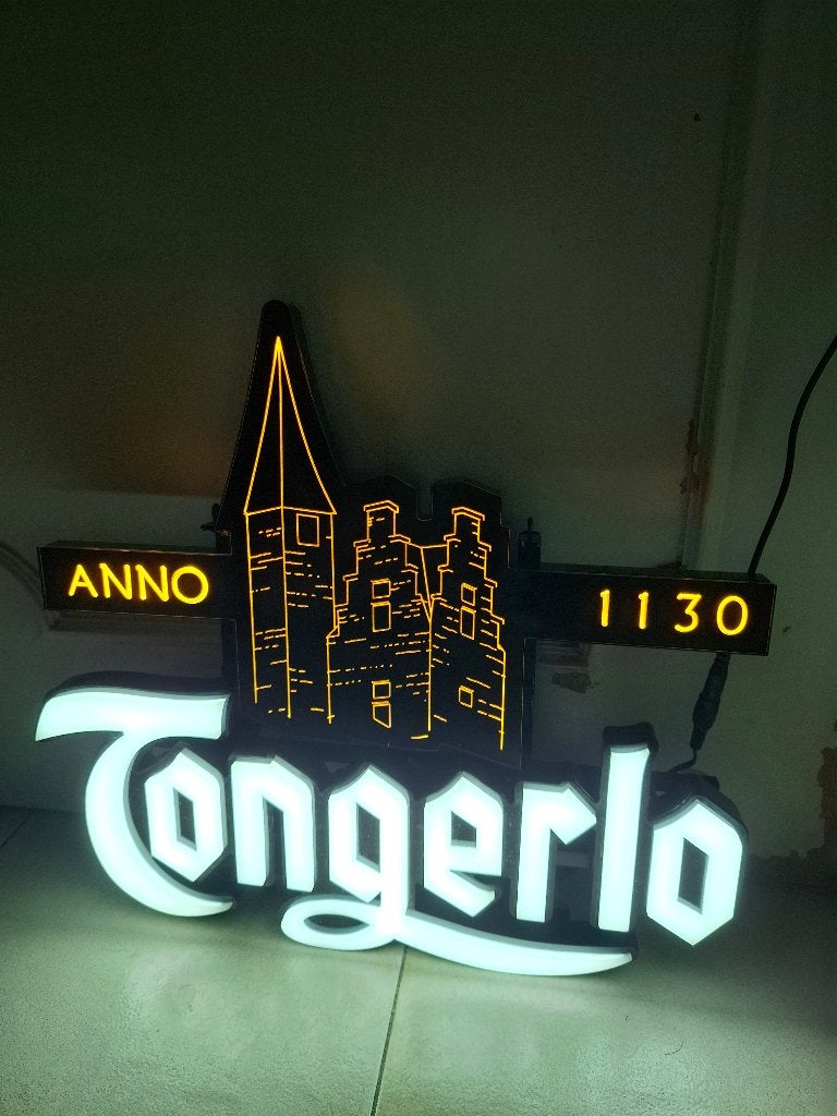 Bière publicitaire éclairée Tongerlo, Collections, Enlèvement ou Envoi, Neuf, Table lumineuse ou lampe (néon)