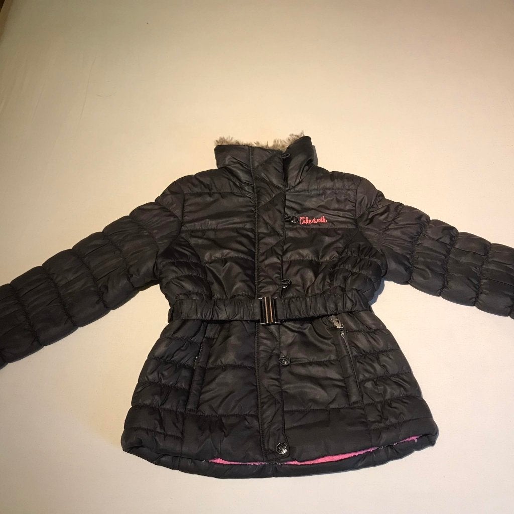 Grijze winterjas - Cakewalk - maat 146, Kinderen en Baby's, Kinderkleding | Maat 146, Gebruikt, Meisje, Jas, Ophalen of Verzenden