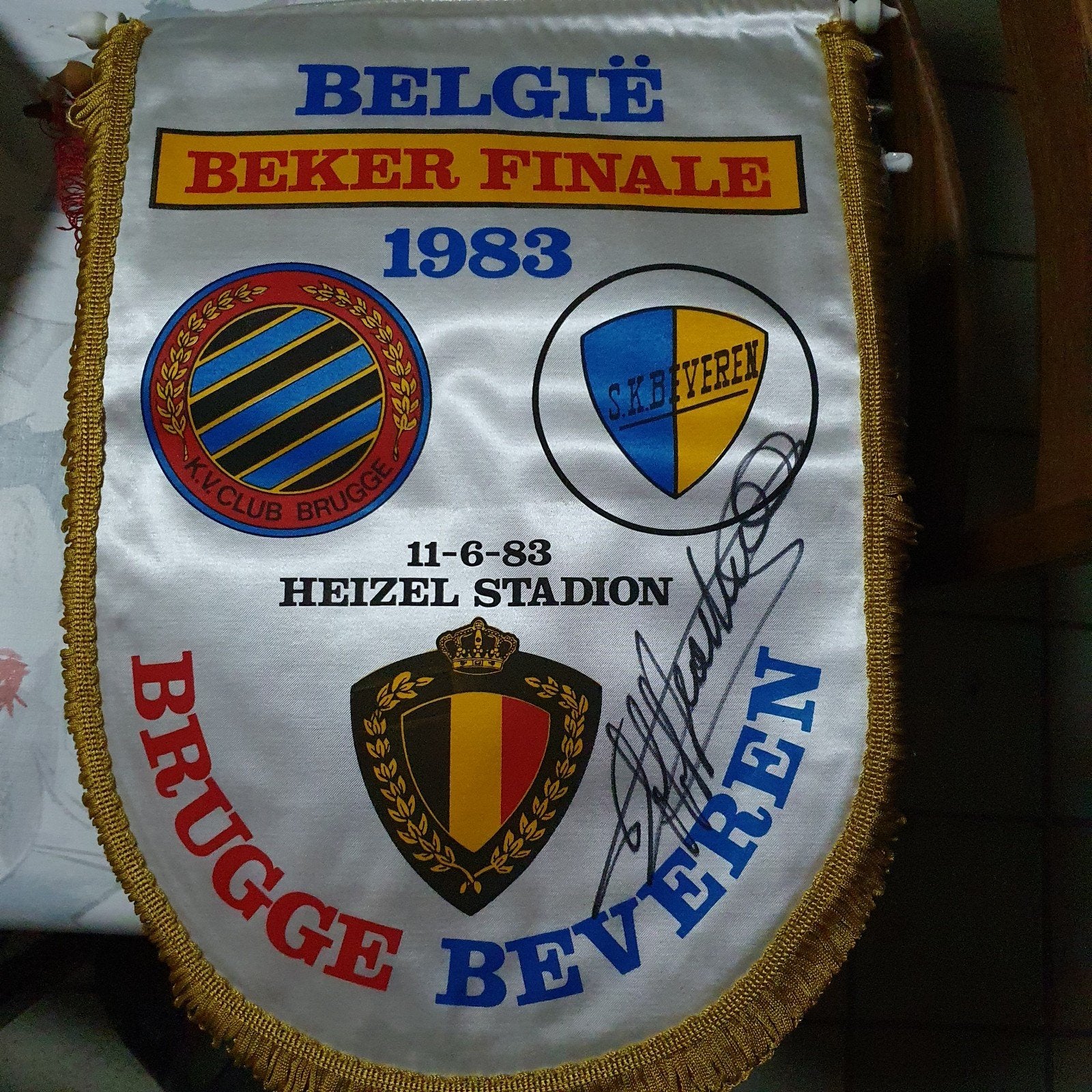 België beker finale  club Brugge - sk beveren 1983, Sport en Fitness, Voetbal, Ophalen of Verzenden