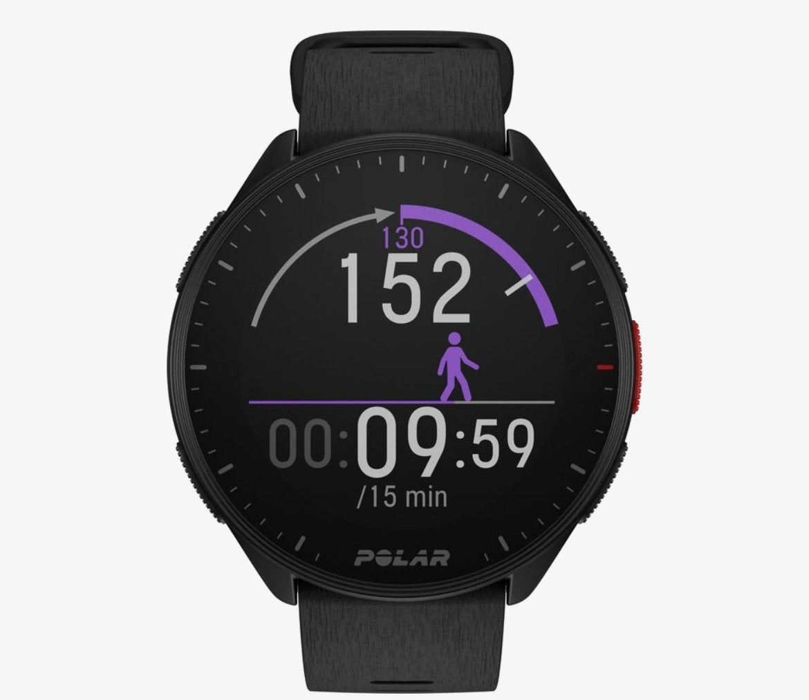 Polar Pacer - GPS Hardloophorloge - Night Black - Maten S-L, Ophalen, GPS, Gebruikt, Zwart