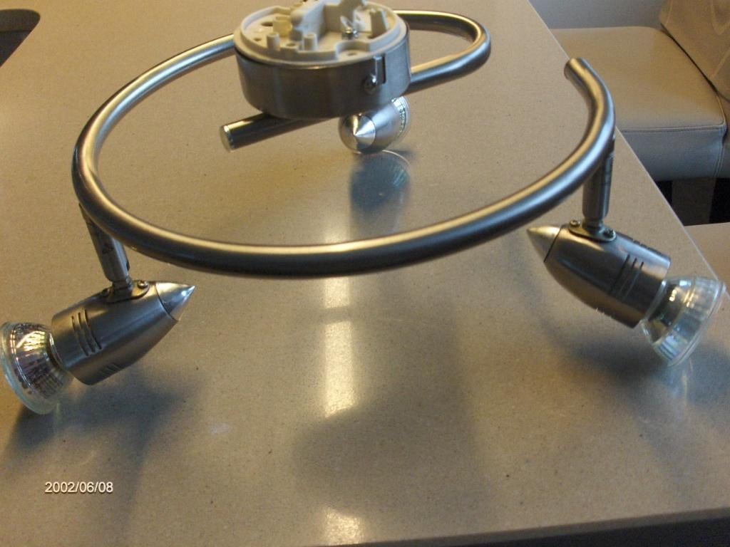 Kleine luster in inox, Ophalen, Gebruikt, Inox