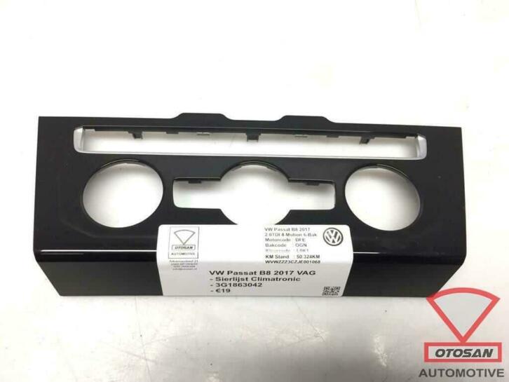 vw passat b8 2017 vag garniture moulure climatronic 3g186204, Volkswagen, Volkswagen AG, Vw@volkswagen.de, Utilisé