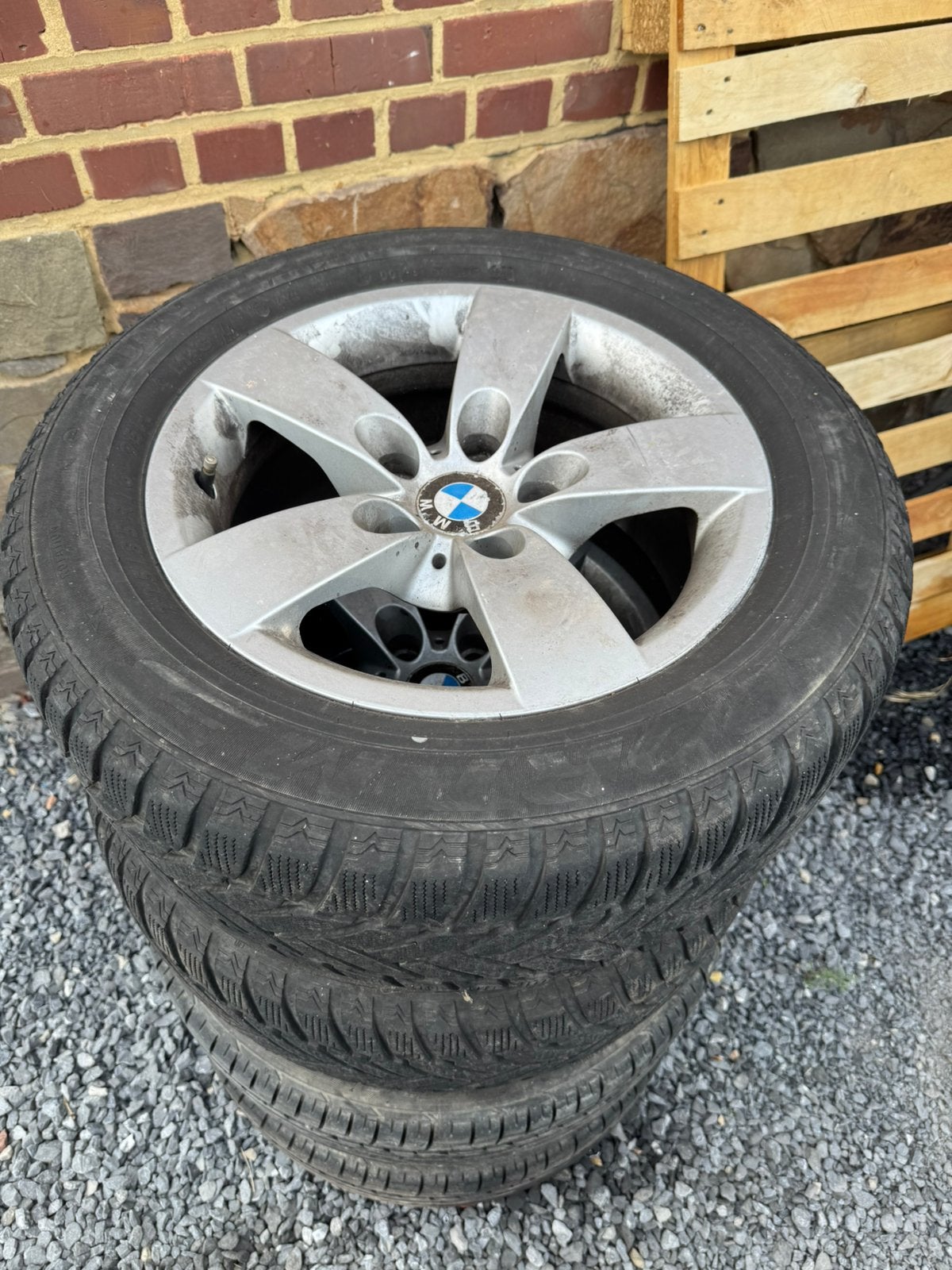 Roues BMW serie 5 e60 avec pneus hiver, Pneus hiver, 16 pouces, Pneu(s), Enlèvement