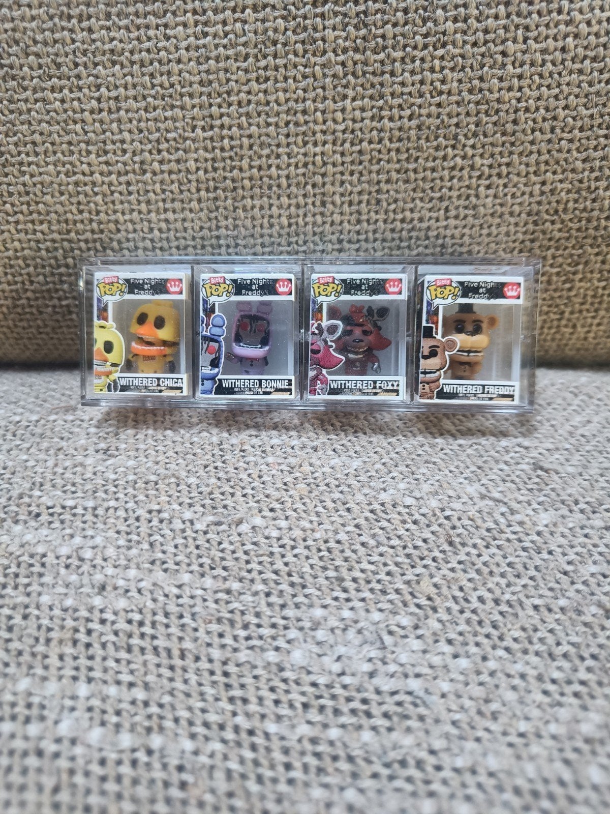 4 limited presale withered FNAF bitty pops (4), Kinderen en Baby's, Ophalen, Zo goed als nieuw