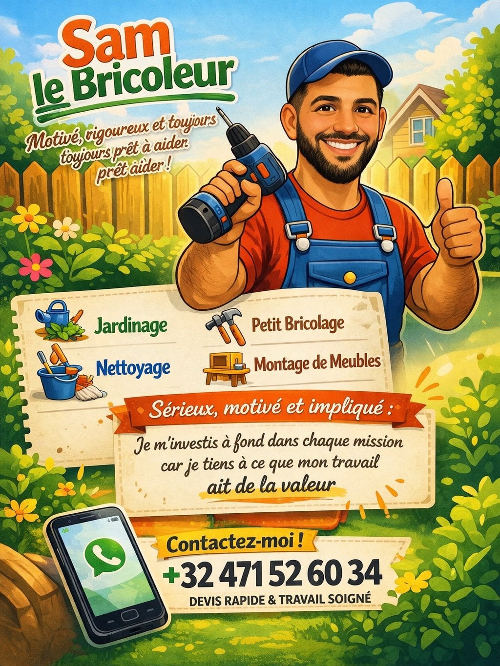 Sam l’homme à tout faire !!!, Offres d'emploi